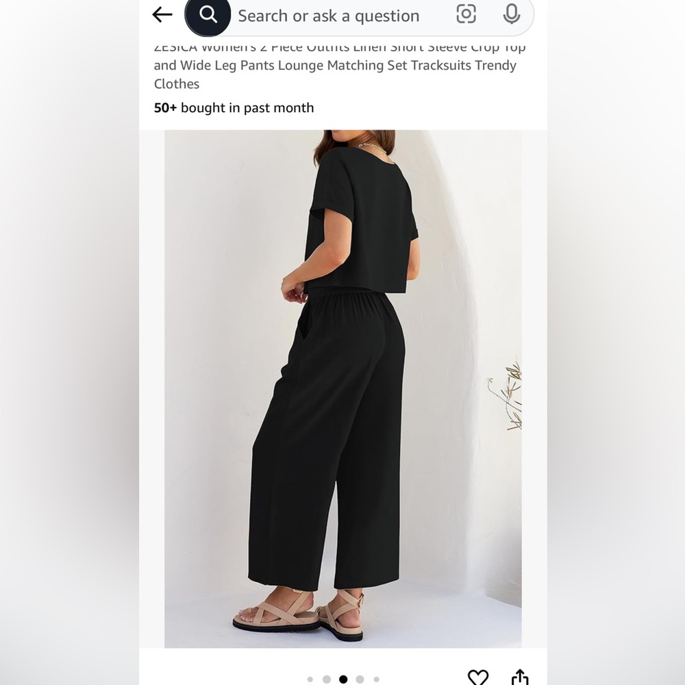 Adorable, slightly cropped top and pants set. Super cute. Only once worn.